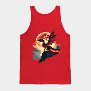 Fire Moon Dragon Tank Top